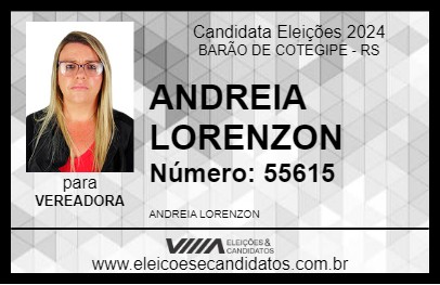 Candidato ANDREIA LORENZON 2024 - BARÃO DE COTEGIPE - Eleições