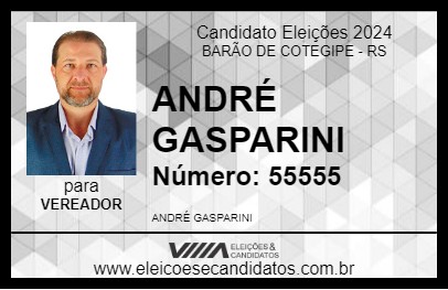 Candidato ANDRÉ GASPARINI 2024 - BARÃO DE COTEGIPE - Eleições