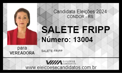 Candidato SALETE FRIPP 2024 - CONDOR - Eleições