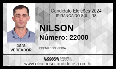 Candidato NILSON 2024 - IPIRANGA DO SUL - Eleições