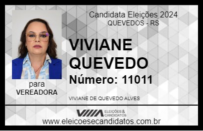 Candidato VIVIANE QUEVEDO 2024 - QUEVEDOS - Eleições