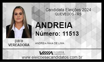 Candidato ANDREIA 2024 - QUEVEDOS - Eleições