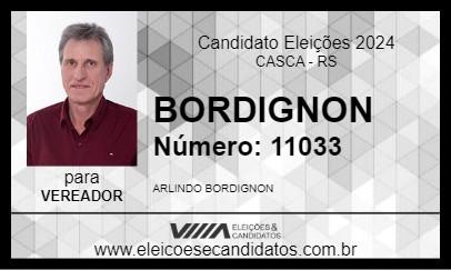 Candidato BORDIGNON 2024 - CASCA - Eleições