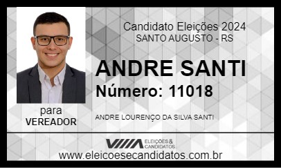 Candidato ANDRE SANTI 2024 - SANTO AUGUSTO - Eleições