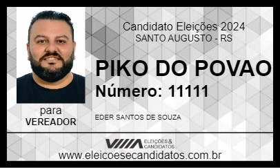 Candidato PIKO DO POVAO 2024 - SANTO AUGUSTO - Eleições