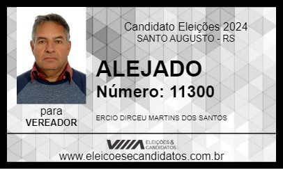 Candidato ALEJADO 2024 - SANTO AUGUSTO - Eleições