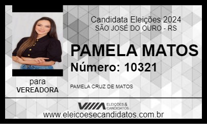 Candidato PAMELA MATOS 2024 - SÃO JOSÉ DO OURO - Eleições