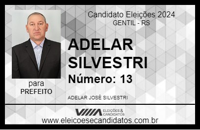 Candidato ADELAR SILVESTRI 2024 - GENTIL - Eleições