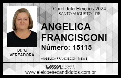 Candidato ANGELICA FRANCISCONI 2024 - SANTO AUGUSTO - Eleições