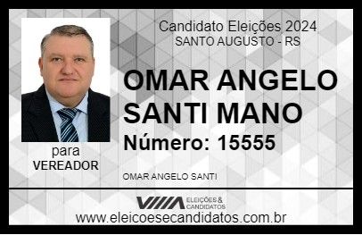 Candidato OMAR ANGELO SANTI  MANO 2024 - SANTO AUGUSTO - Eleições