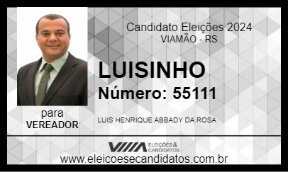 Candidato LUISINHO 2024 - VIAMÃO - Eleições