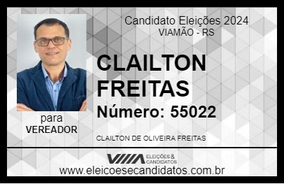 Candidato CLAILTON FREITAS 2024 - VIAMÃO - Eleições