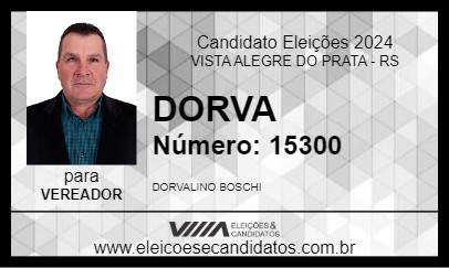 Candidato DORVA 2024 - VISTA ALEGRE DO PRATA - Eleições