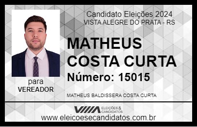 Candidato MATHEUS COSTA CURTA 2024 - VISTA ALEGRE DO PRATA - Eleições