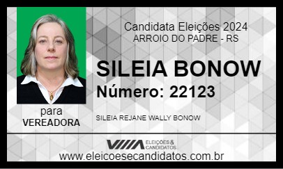 Candidato SILEIA BONOW 2024 - ARROIO DO PADRE - Eleições