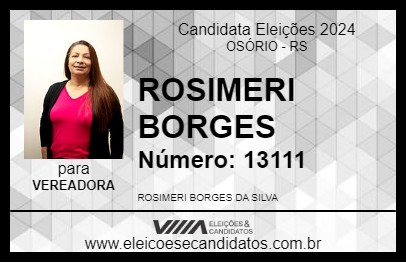 Candidato ROSI BORGES 2024 - OSÓRIO - Eleições