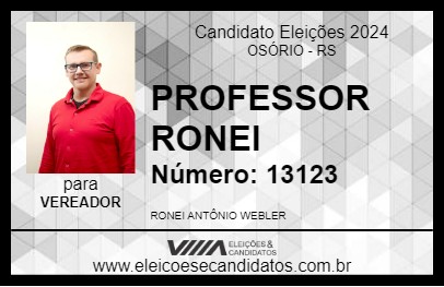 Candidato PROFESSOR RONEI 2024 - OSÓRIO - Eleições