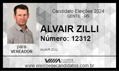 Candidato ALVAIR ZILLI 2024 - GENTIL - Eleições