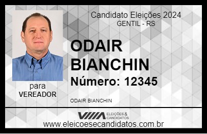 Candidato ODAIR BIANCHIN 2024 - GENTIL - Eleições