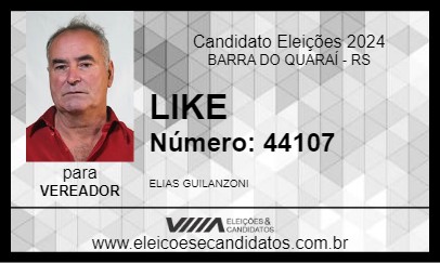 Candidato LIKE 2024 - BARRA DO QUARAÍ - Eleições