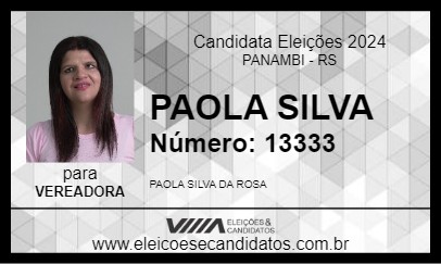 Candidato PAOLA SILVA 2024 - PANAMBI - Eleições