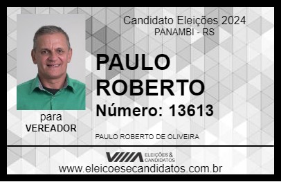 Candidato PAULO ROBERTO 2024 - PANAMBI - Eleições