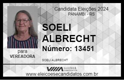 Candidato SOELI ALBRECHT 2024 - PANAMBI - Eleições