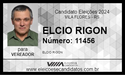 Candidato ELCIO RIGON 2024 - VILA FLORES - Eleições