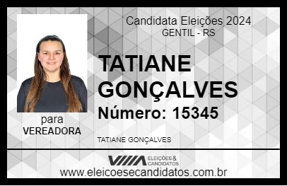 Candidato TATIANE GONÇALVES 2024 - GENTIL - Eleições