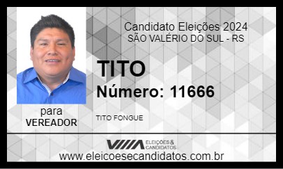 Candidato TITO 2024 - SÃO VALÉRIO DO SUL - Eleições