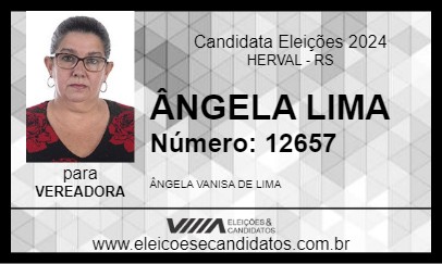 Candidato ÂNGELA LIMA 2024 - HERVAL - Eleições