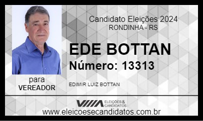 Candidato EDE BOTTAN 2024 - RONDINHA - Eleições