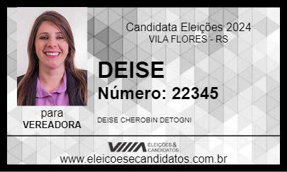 Candidato DEISE 2024 - VILA FLORES - Eleições