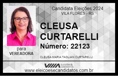 Candidato CLEUSA CURTARELLI 2024 - VILA FLORES - Eleições