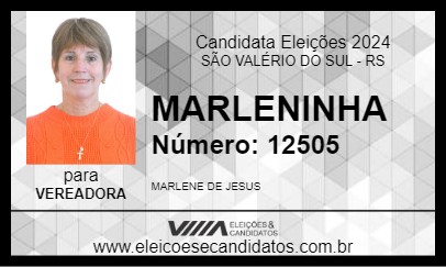 Candidato MARLENINHA 2024 - SÃO VALÉRIO DO SUL - Eleições