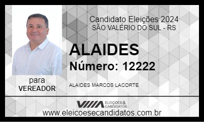 Candidato ALAIDES 2024 - SÃO VALÉRIO DO SUL - Eleições