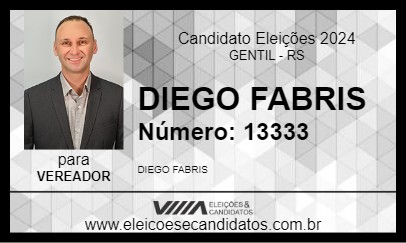 Candidato DIEGO FABRIS 2024 - GENTIL - Eleições