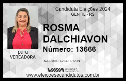 Candidato ROSMA DALCHIAVON 2024 - GENTIL - Eleições