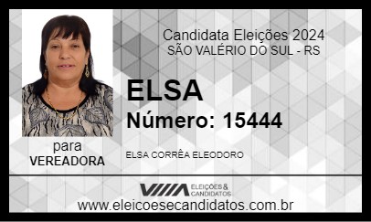 Candidato ELSA 2024 - SÃO VALÉRIO DO SUL - Eleições