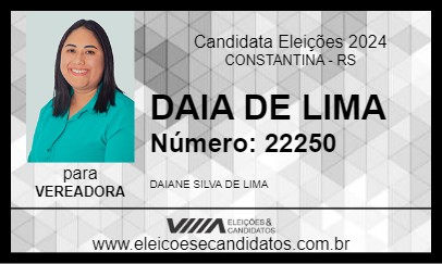 Candidato DAIA DE LIMA 2024 - CONSTANTINA - Eleições