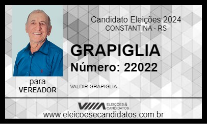 Candidato GRAPIGLIA 2024 - CONSTANTINA - Eleições