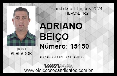 Candidato ADRIANO BEIÇO 2024 - HERVAL - Eleições