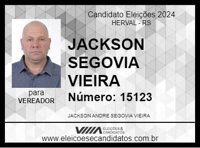 Candidato JACKSON SEGOVIA VIEIRA 2024 - HERVAL - Eleições