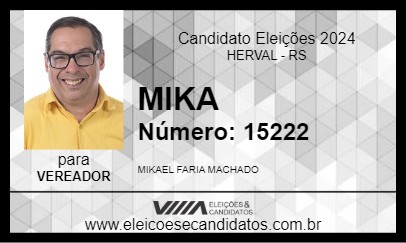 Candidato MIKA 2024 - HERVAL - Eleições