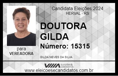 Candidato DOUTORA GILDA 2024 - HERVAL - Eleições