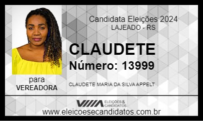 Candidato CLAUDETE 2024 - LAJEADO - Eleições