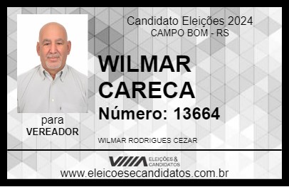 Candidato WILMAR CARECA 2024 - CAMPO BOM - Eleições