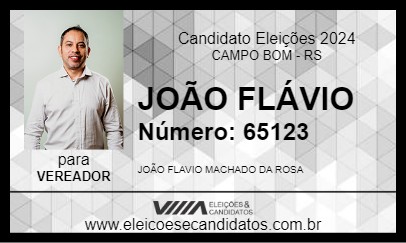 Candidato JOÃO FLÁVIO 2024 - CAMPO BOM - Eleições