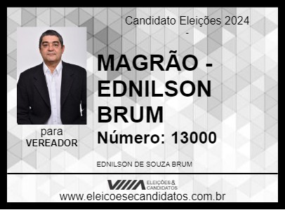 Candidato MAGRÃO - EDINILSON BRUM 2024 - PEDRO OSÓRIO - Eleições