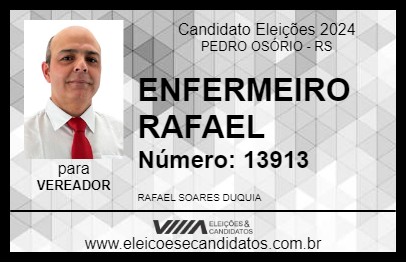 Candidato ENFERMEIRO RAFAEL  2024 - PEDRO OSÓRIO - Eleições